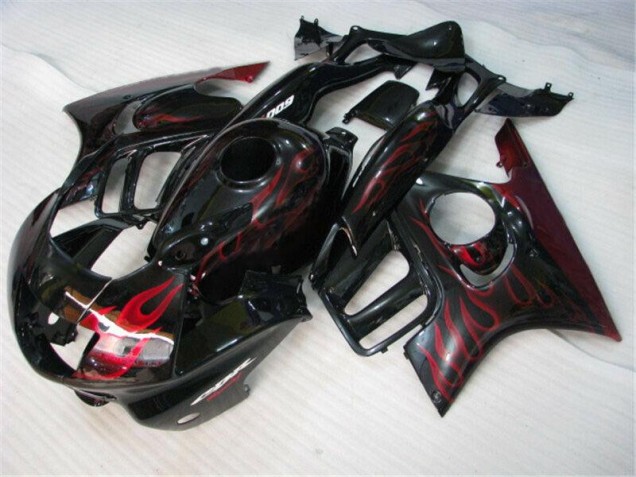 1995-1998 Black Red Flame Honda CBR600 F3 Bike Fairings Canada 1995-1998 Black Red Flame Honda CBR600 F3 Bike Fairings Canada