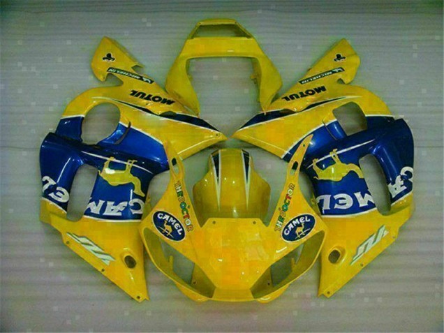 1998-2002 Yellow Blue Yamaha YZF R6 Motorcycle Fairing Kit Canada 1998-2002 Yellow Blue Yamaha YZF R6 Motorcycle Fairing Kit Canada