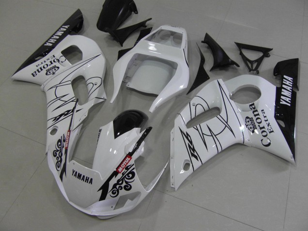 1998-2002 White Black Corona Yamaha YZF R6 Motorcycle Fairing Kits Canada 1998-2002 White Black Corona Yamaha YZF R6 Motorcycle Fairing Kits Canada