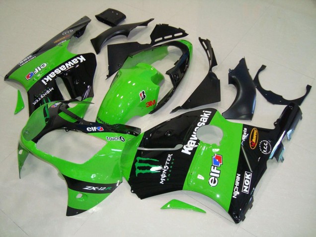 2000-2001 Green Monster Kawasaki ZX12R Motorcycle Fairing Kit Canada