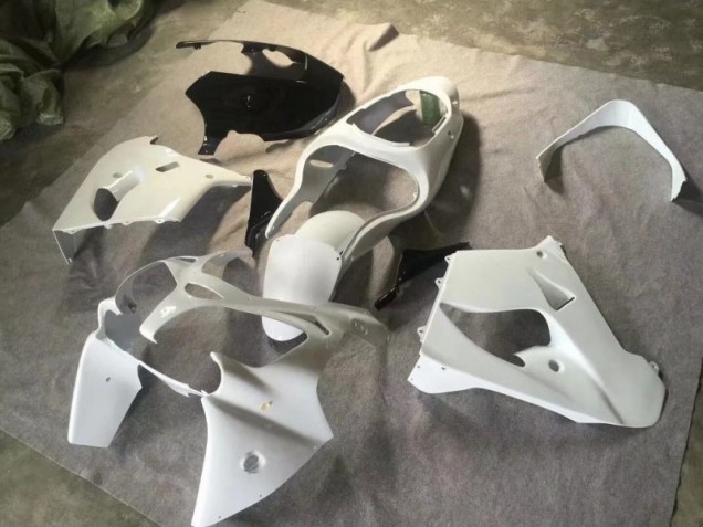 2000-2001 Pure White Glossy Black Kawasaki ZX9R Motorcycle Fairings Kits Canada