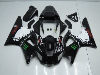 2000-2001 Black White Monster Yamaha YZF R1 Bike Fairing Canada