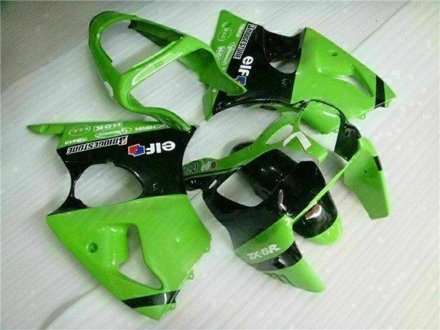 2000-2002 Green Black Kawasaki ZX6R Bike Fairings Canada 2000-2002 Green Black Kawasaki ZX6R Bike Fairings Canada