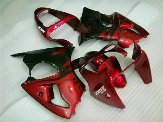 2000-2002 Red Black Kawasaki ZX6R Bike Fairing Kit Canada