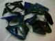 2000-2002 Black with Blue Flame Kawasaki ZX6R Motorbike Fairings Canada
