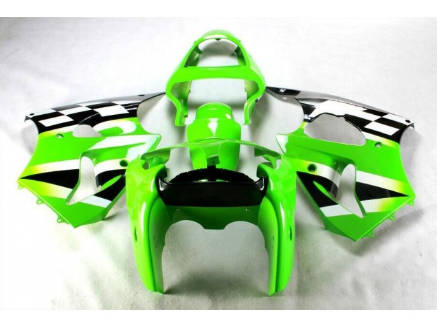2000-2002 Green Black White Kawasaki ZX6R Bike Fairings Canada 2000-2002 Green Black White Kawasaki ZX6R Bike Fairings Canada