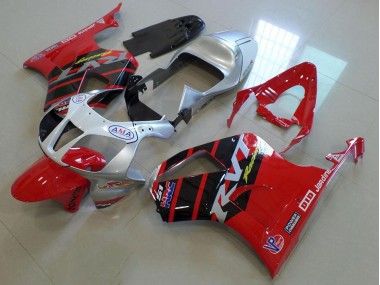 2000-2006 Red Silver Honda VTR1000 Motorbike Fairing Canada