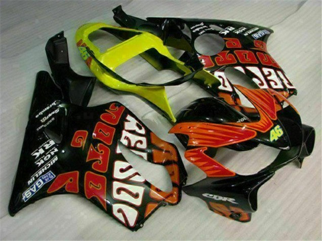 2001-2003 Orange Black Honda CBR600 F4i Replacement Motorcycle Fairings Canada
