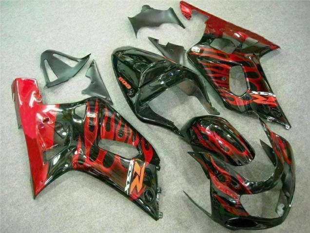 2001-2003 Red Black Suzuki GSXR 600/750 Motorcycle Fairing Kit Canada