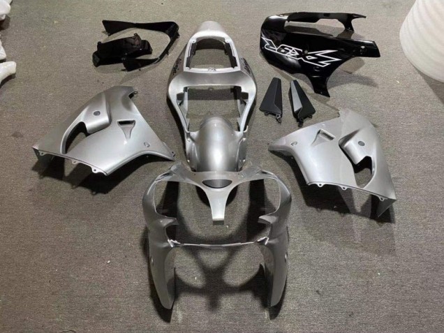 2002-2003 Silver Glossy Black Kawasaki ZX9R Motorcycle Fairing Kit Canada