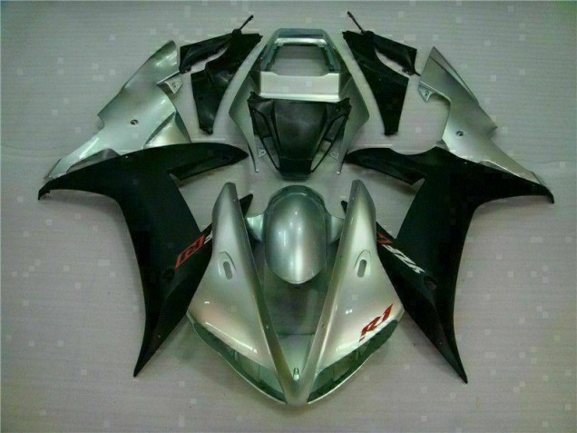 2002-2003 Silver Black Yamaha YZF R1 Motorbike Fairing Kits Canada 2002-2003 Silver Black Yamaha YZF R1 Motorbike Fairing Kits Canada