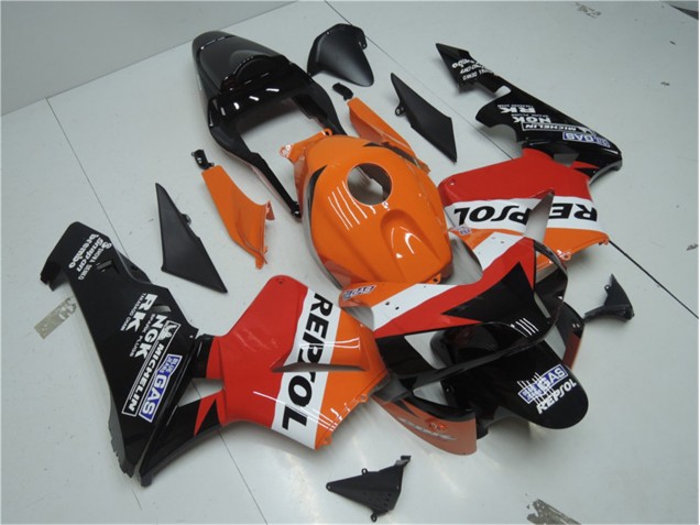 2003-2004 Orange Red Black Repsol Honda CBR600RR Motor Bike Fairings Canada