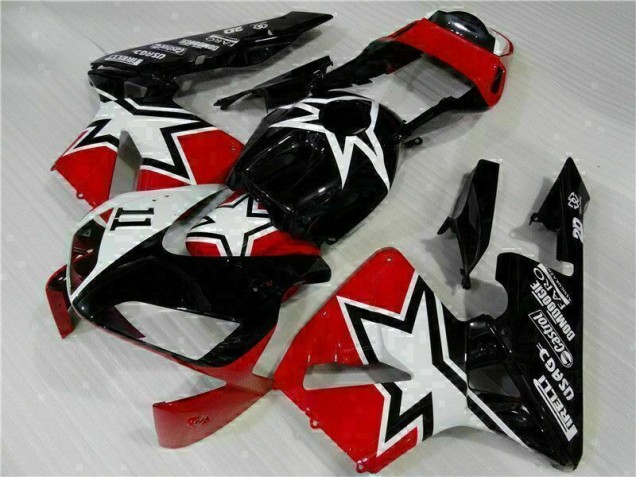 2003-2004 Black White 11 Honda CBR600RR Moto Fairings Canada
