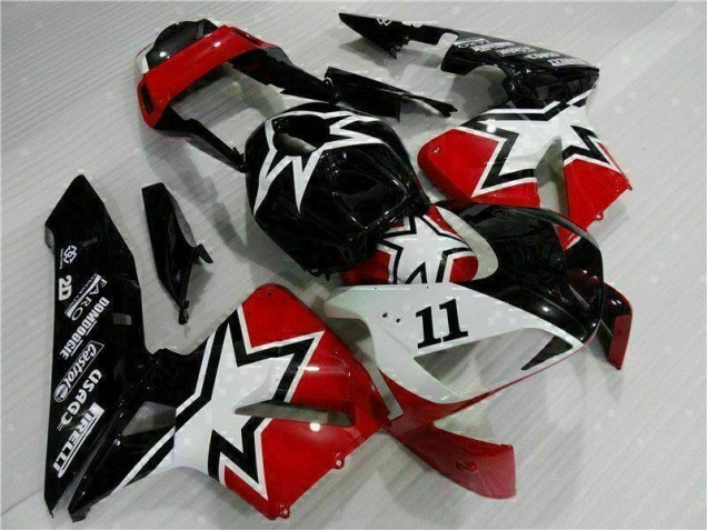 2003-2004 Black White 11 Honda CBR600RR Moto Fairings Canada