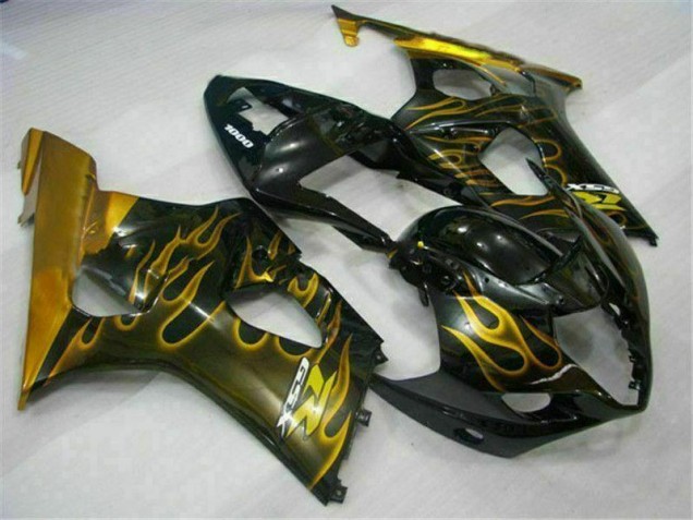 2003-2004 Gold Black Suzuki GSXR 1000 Motorcycle Fairing Kit Canada