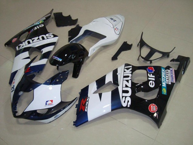 2003-2004 White Black Elf Suzuki GSXR 1000 Motorcycle Fairing Kit Canada