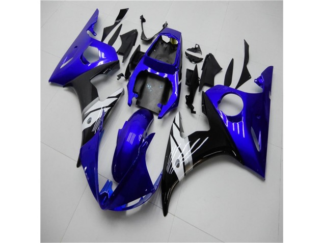 2003-2005 Blue White Black Yamaha YZF R6 Motorcycle Fairings Kit Canada