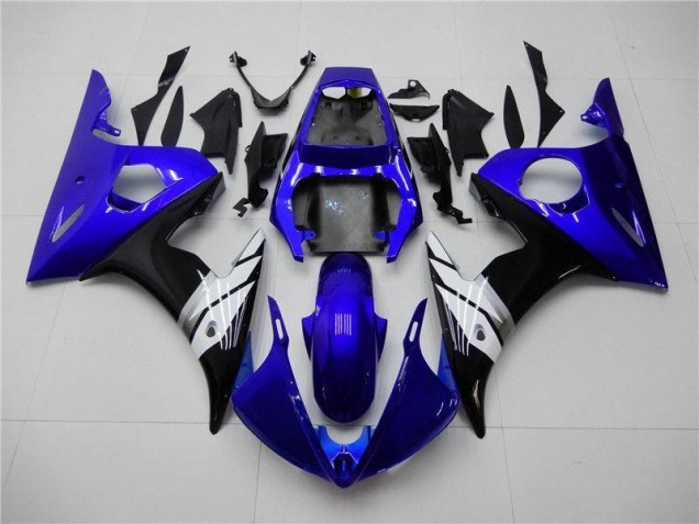 2003-2005 Blue White Black Yamaha YZF R6 Motorcycle Fairings Kit Canada