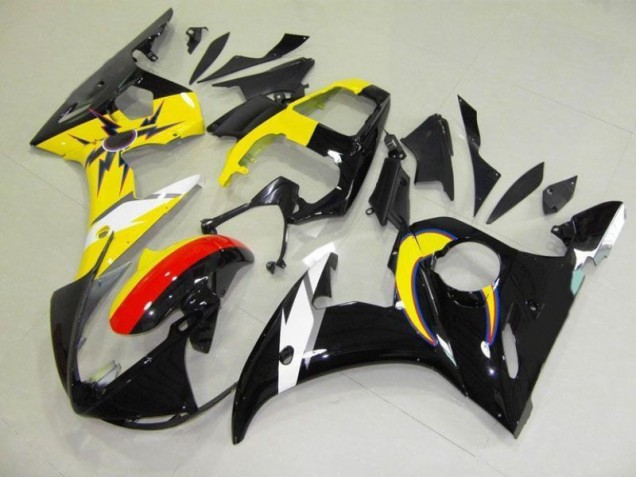 2003-2005 Moon Black Yellow Yamaha YZF R6 Motorcycle Fairings Kits Canada 2003-2005 Moon Black Yellow Yamaha YZF R6 Motorcycle Fairings Kits Canada