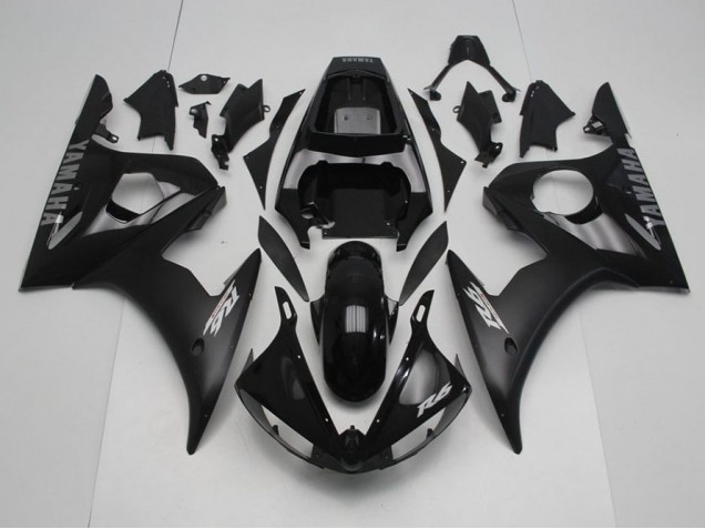 2003-2005 Black with Silver Decals Yamaha YZF R6 Motorcycle Fairing Kits Canada