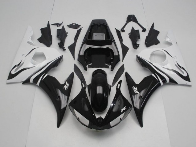 2003-2005 Black and White Yamaha YZF R6 Motor Bike Fairings Canada 2003-2005 Black and White Yamaha YZF R6 Motor Bike Fairings Canada