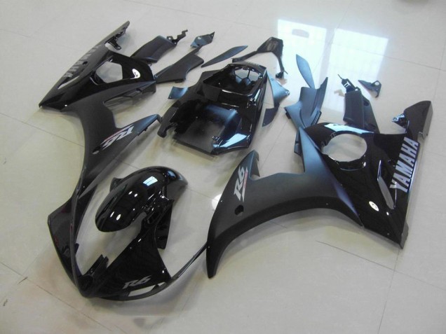 2003-2005 Matte Black Glossy Black Yamaha YZF R6 Motorbike Fairing Kits Canada 2003-2005 Matte Black Glossy Black Yamaha YZF R6 Motorbike Fairing Kits Canada
