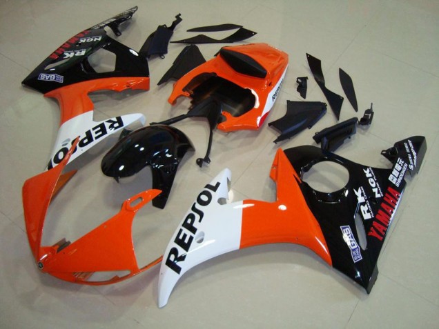 2003-2005 Repsol Yamaha YZF R6 Motorcycle Fairings Kit Canada 2003-2005 Repsol Yamaha YZF R6 Motorcycle Fairings Kit Canada