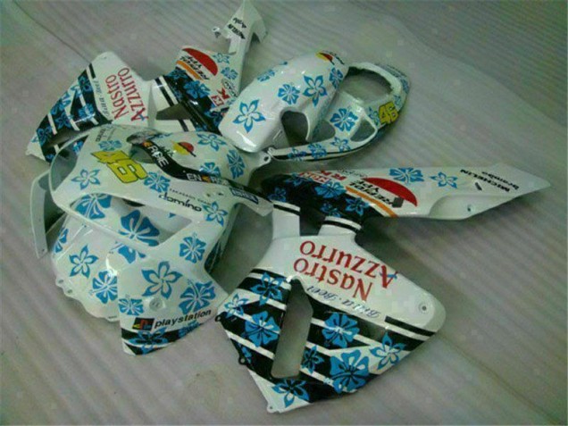 2005-2006 White Blue Nastro Azzurro 46 Honda CBR600RR Motorcycle Fairing Canada