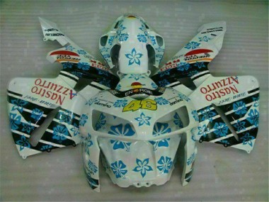 2005-2006 White Blue Nastro Azzurro 46 Honda CBR600RR Motorcycle Fairing Canada