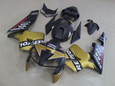 2005-2006 Black Gold Repsol Honda CBR600RR Motorcycle Fairings Kit Canada