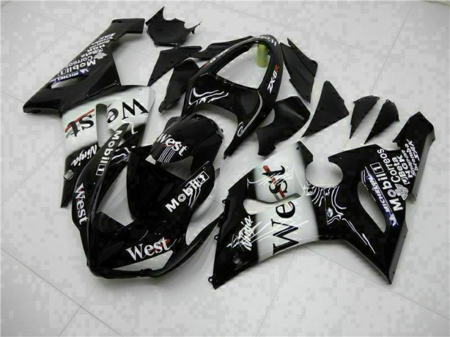 2005-2006 Black Kawasaki ZX6R Bike Fairings Canada