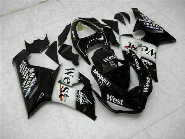 2005-2006 Black Kawasaki ZX6R Bike Fairings Canada