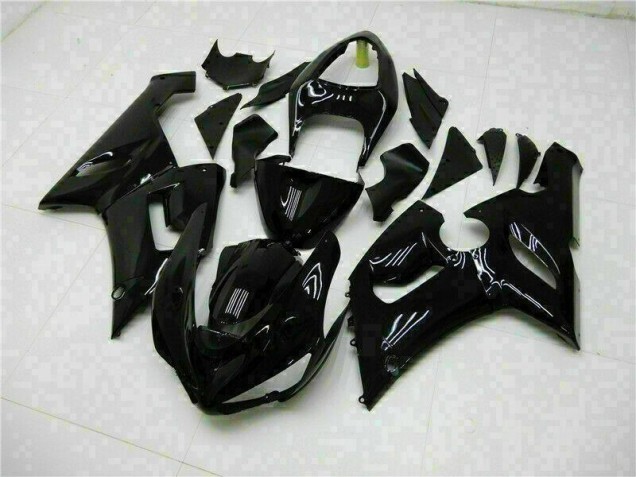 2005-2006 Glossy Black Kawasaki ZX6R Motor Fairings Canada