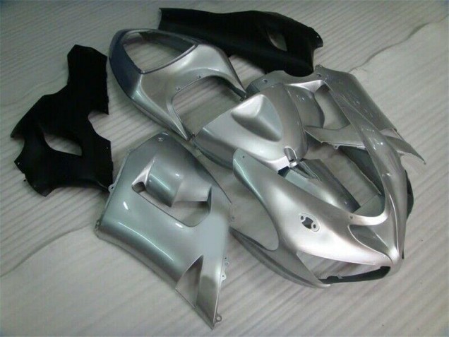 2005-2006 Silver Black Kawasaki ZX6R Motorcycle Fairing Kit Canada
