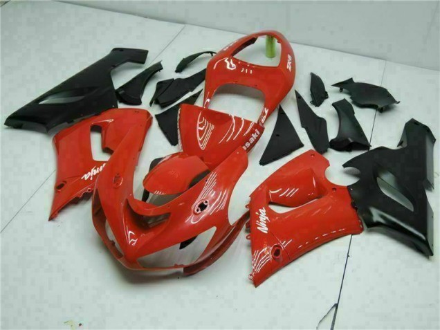 2005-2006 Red Kawasaki ZX6R Bike Fairing Kit Canada