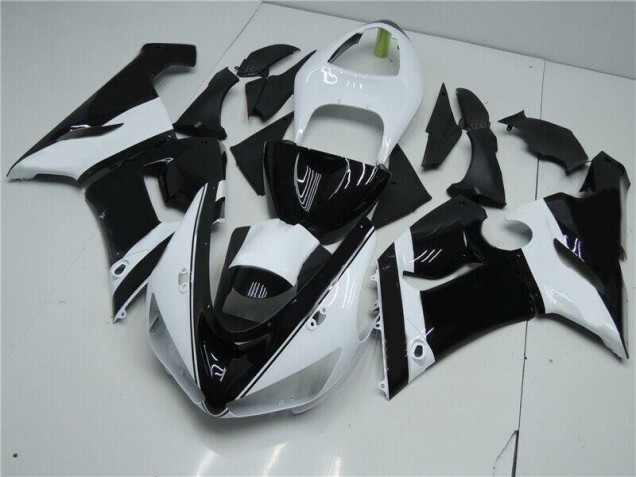 2005-2006 Kawasaki Ninja ZX6R Motorcycle Fairings MF0551 - Black White Canada 2005-2006 Kawasaki Ninja ZX6R Motorcycle Fairings MF0551 - Black White Canada