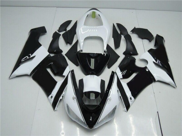 2005-2006 Kawasaki Ninja ZX6R Motorcycle Fairings MF0551 - Black White Canada