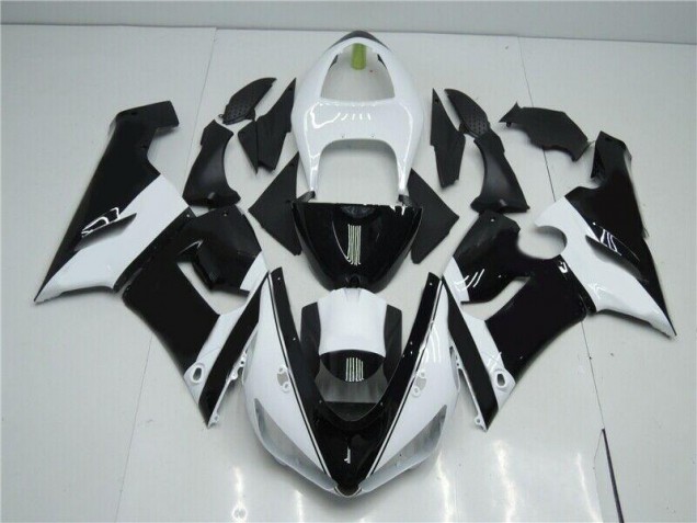 2005-2006 Kawasaki Ninja ZX6R Motorcycle Fairings MF0551 - Black White Canada 2005-2006 Kawasaki Ninja ZX6R Motorcycle Fairings MF0551 - Black White Canada