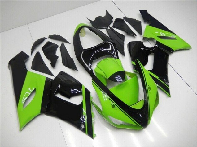 2005-2006 Green Black Kawasaki ZX6R Motor Fairings Canada