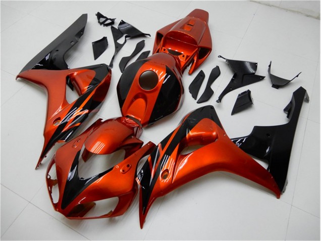 2006-2007 Orange Black Honda CBR1000RR Motorcycle Fairings Kit Canada