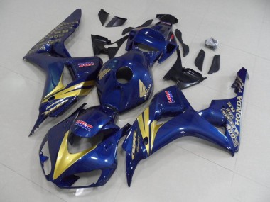 2006-2007 Dark Blue with Gold Stripe Honda CBR1000RR Motorcycle Fairing Kits Canada