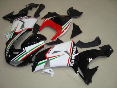 2006-2007 White and Black Kawasaki ZX10R Bike Fairing Kit Canada