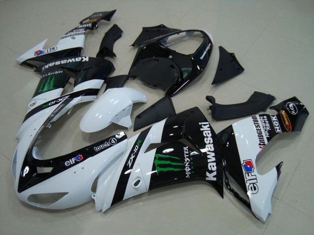 2006-2007 White Monster Kawasaki ZX10R Motorcycle Bodywork Canada