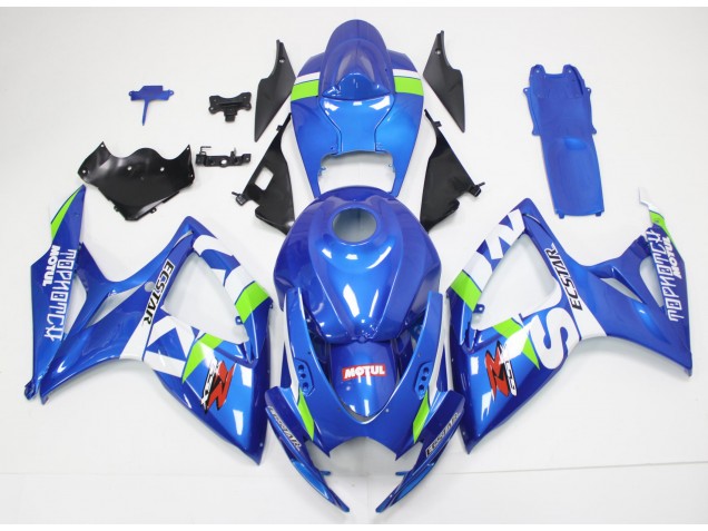 2006-2007 Blue White Suzuki GSXR 600/750 Motorcycle Fairings Canada 2006-2007 Blue White Suzuki GSXR 600/750 Motorcycle Fairings Canada