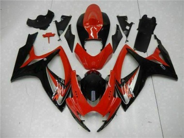 2006-2007 Red Suzuki GSXR 600/750 Bike Fairing Kit Canada
