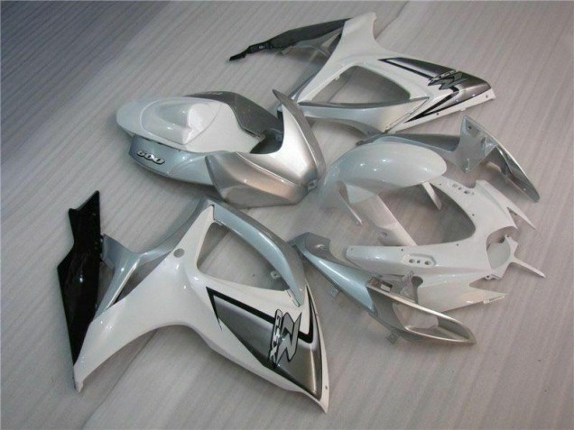 2006-2007 White Silver Suzuki GSXR 600/750 Bike Fairings Canada