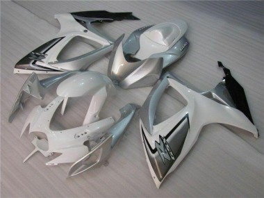 2006-2007 White Silver Suzuki GSXR 600/750 Bike Fairings Canada