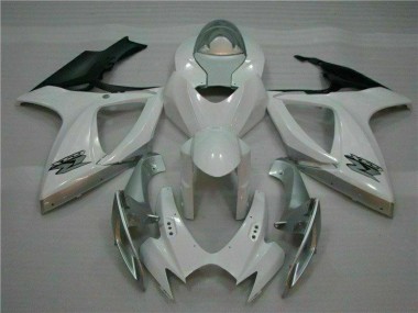 2006-2007 White Silver Suzuki GSXR 600/750 Motorcycle Fairing Kit Canada