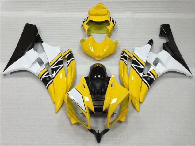 2006-2007 Yellow White Black Yamaha YZF R6 Motorbike Fairing Kits Canada 2006-2007 Yellow White Black Yamaha YZF R6 Motorbike Fairing Kits Canada