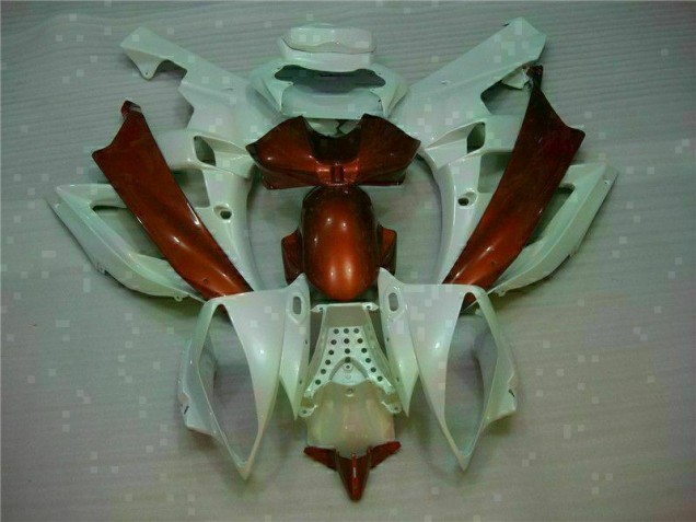 2006-2007 White Brown Yamaha YZF R6 Motorcylce Fairings Canada 2006-2007 White Brown Yamaha YZF R6 Motorcylce Fairings Canada